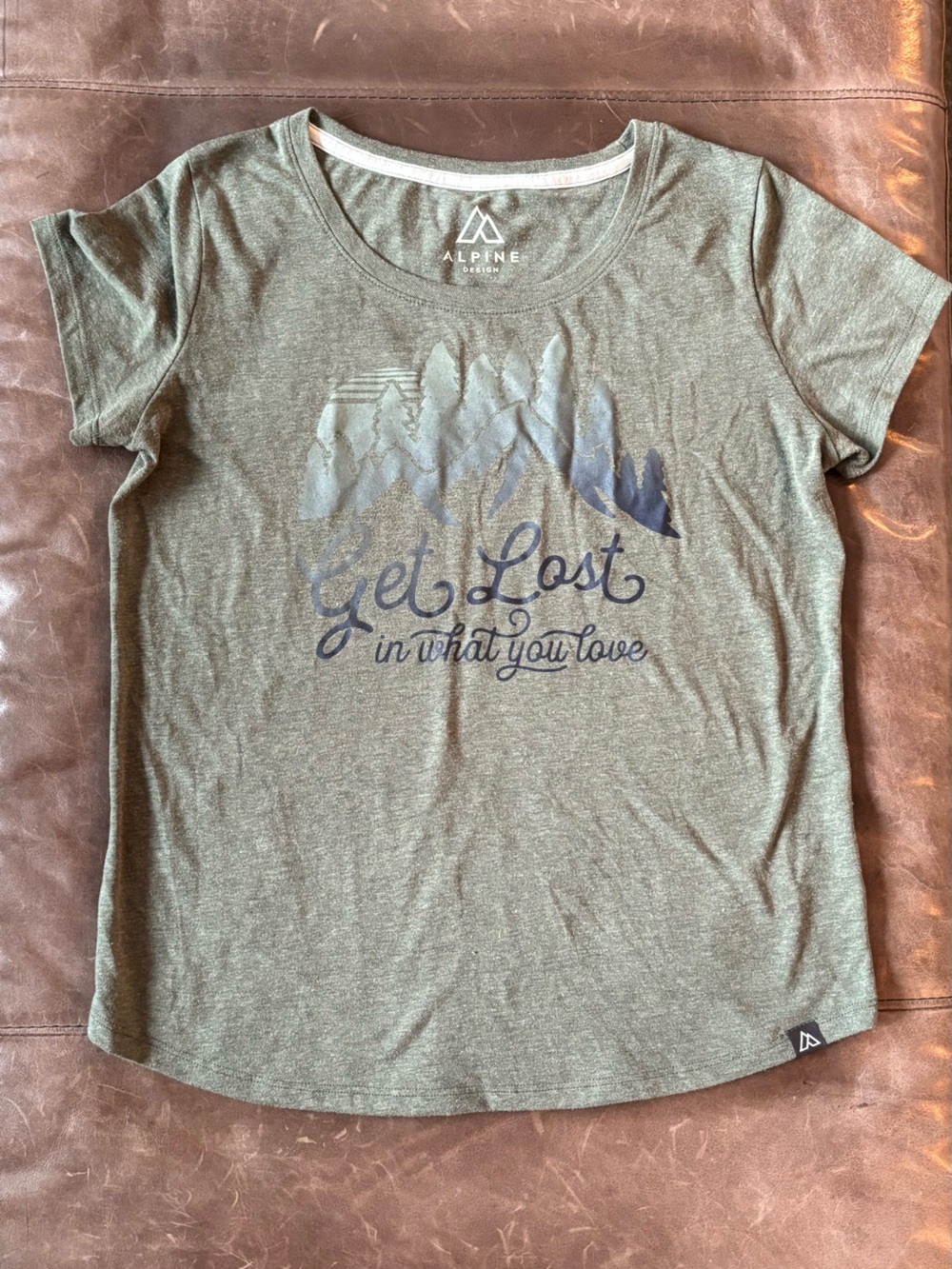 Alpine Design 'Get Lost' Mountain Graphic Tee - Olive Green